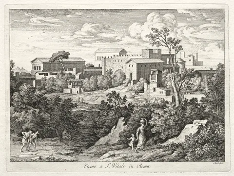 Joseph Anton Koch, View of San Vitale, Rome
