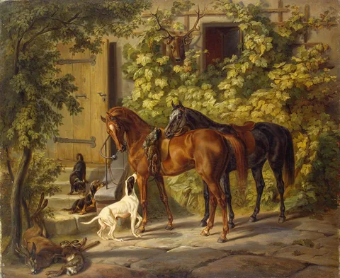 Albrecht Adam, Horses at the Porch