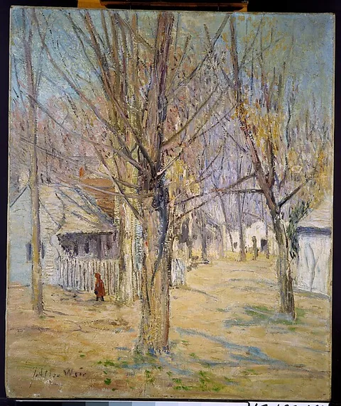J. Alden Weir, Connecticut Village (Going to School)