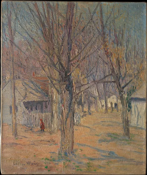 J. Alden Weir, Connecticut Village (Going to School)