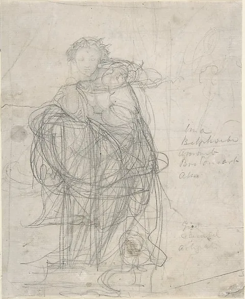 Alfred Stevens, Drawing for Spencer's Fairie Queene