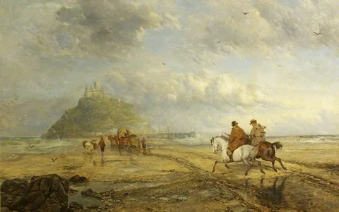 Richard Ansdell, A Breezy Day on the English Coast, St Michael's Mount, Cornwall