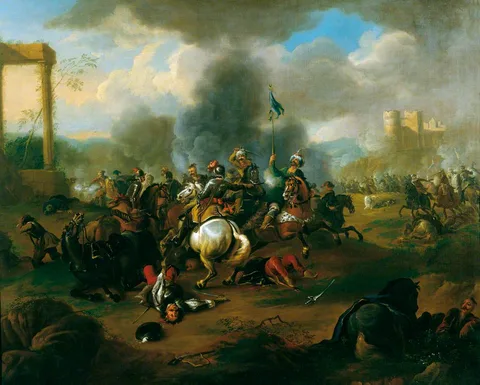 Jan van Huchtenburgh, Battle Scene from the Wars of the Ottoman Empire in Europe
