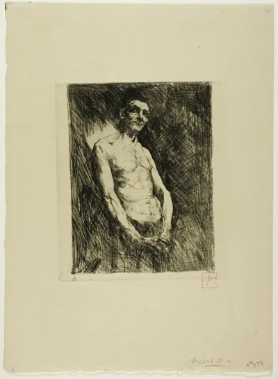 Robert Frederick Blum, Half Nude Figure of a Man