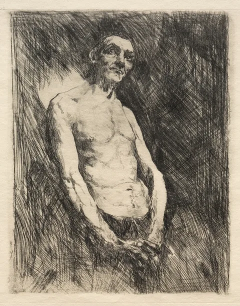 Robert Frederick Blum, Half Nude Figure of a Man
