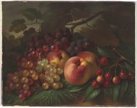George Henry Hall, Peaches, Grapes and Cherries