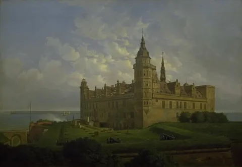 Ferdinand Richardt, Kronborg set fra nordbastionen