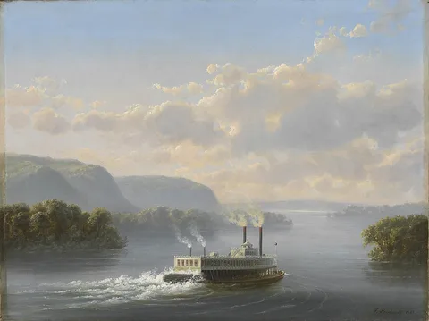 Ferdinand Richardt, Steamwheeler on the Upper Mississippi
