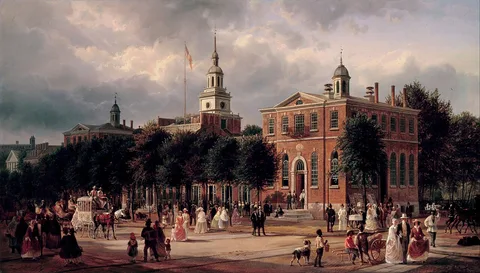 Ferdinand Richardt, Independence Hall in Philadelphia