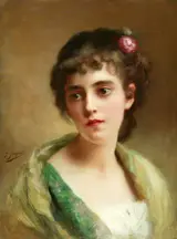 Gustave Jean Jacquet, Head of a Girl
