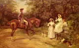 Heywood Hardy, A Meeting By The Stile