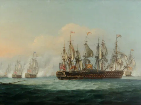 Thomas Luny, Sir John Jervis and Nelson Defeat the Spaniards off Cape St Vincent