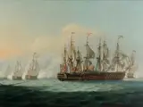 Thomas Luny, Sir John Jervis and Nelson Defeat the Spaniards off Cape St Vincent