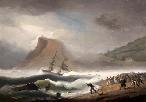Thomas Luny, Shipwreck at Teignmouth, Devon