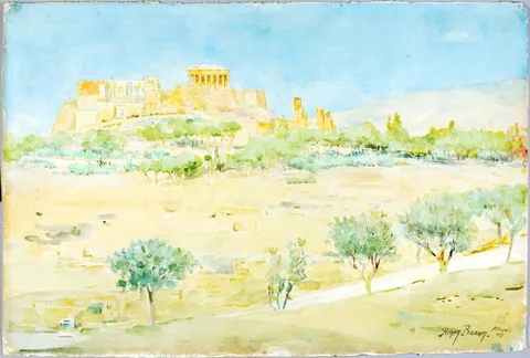 Henry Bacon, General View of the Acropolis at Sunset