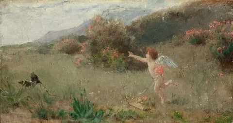 Beneš Knüpfer, Landscape with a Cupid