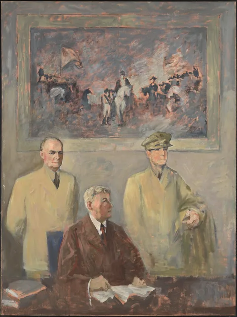 Augustus Vincent Tack, The High Command - Left Panel