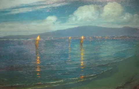 Lionel Walden, The Torchlight Fishermen, Waikiki