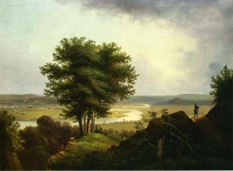 Victor de Grailly, Traveler by the Oxbow, Connecticut River