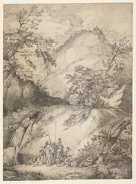 John Hamilton Mortimer, Banditti in a mountainous landscape