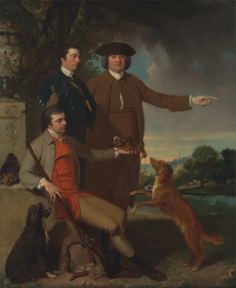 John Hamilton Mortimer, Self-Portrait with His Father and His Brother