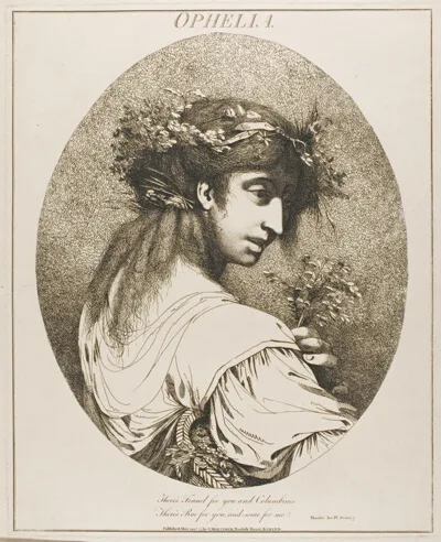 John Hamilton Mortimer, Ophelia, from Twelve Characters from Shakespeare
