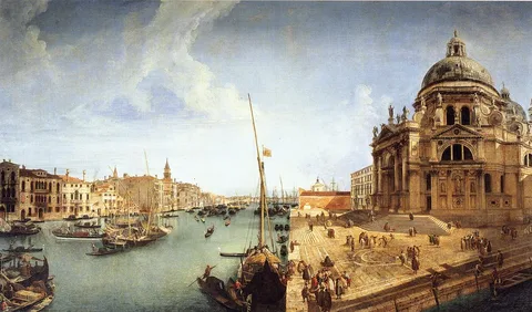 Michele Marieschi, The Grand Canal with Santa Maria della Salute