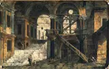Michele Marieschi, Stairwell in a Renaissance Palace