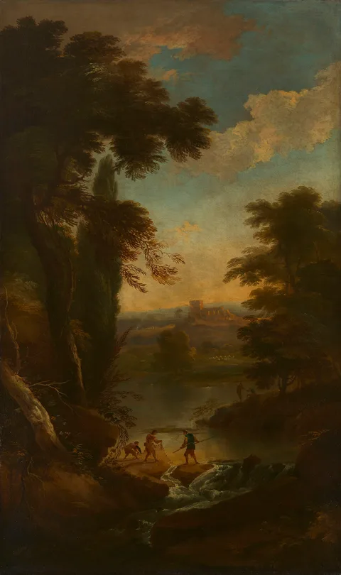 Adriaen van Diest, Landscape with figures