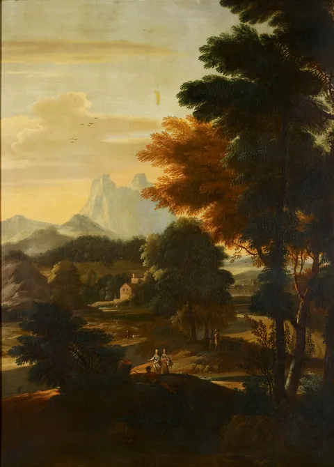 Adriaen van Diest, Landscape with figures