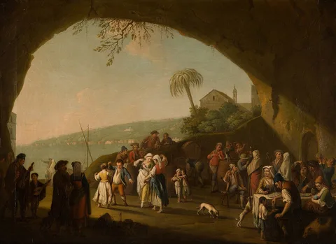 Pietro Fabris, Neapolitan Peasants at Leisure