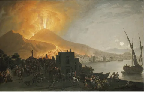 Pietro Fabris, The Eruption of Vesuvius of 1767, seen from the ponte della Maddalena, Naples