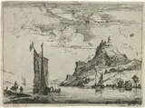Bonaventura Peeters I, Rivierlandschap met een ruiter op de oever