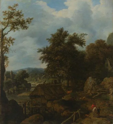 Allart van Everdingen, Swedish Landscape with a Water Mill