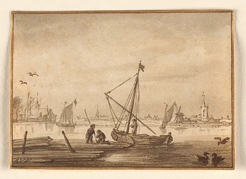 Allart van Everdingen, Harbor Scene