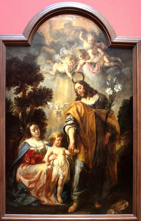Jacob Jordaens, The Holy Family with the coronation of Saint Joseph
