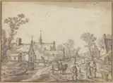 Esaias van de Velde, The Village Street