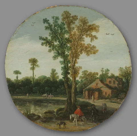 Esaias van de Velde, Travelers by a Lake