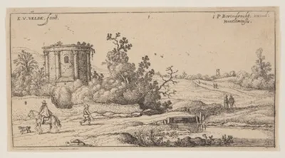 Esaias van de Velde, Ruins of a Roman Temple, from Landscapes