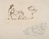 Frederick Stuart Church, Woman and a Crane (Vigilance?)