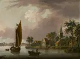 Francis Swaine, A River Landscape in Holland