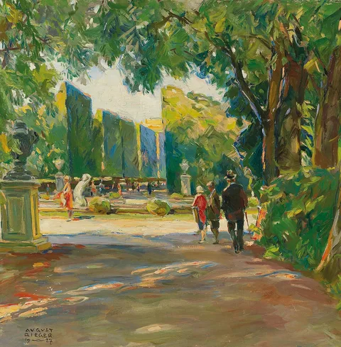 August Rieger, In the park of Schönbrunn Palace