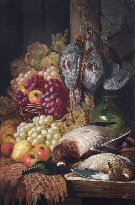 Charles Thomas Bale, Still Life with Fruit and Game