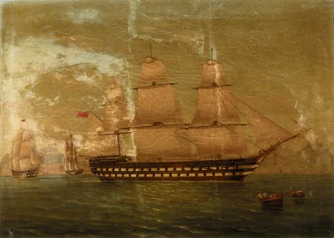 Antonio de Simone the Elder, A two-decker at Naples