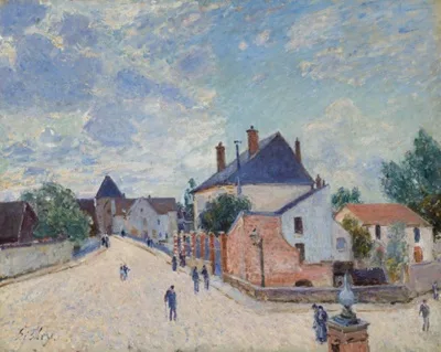 Alfred Sisley, Street in Moret