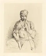 Jean-Léon Gérôme, Seated Arab with Pipe
