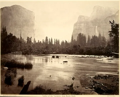 Eadweard Muybridge, Valley of the Yosemite, from Rocky Ford