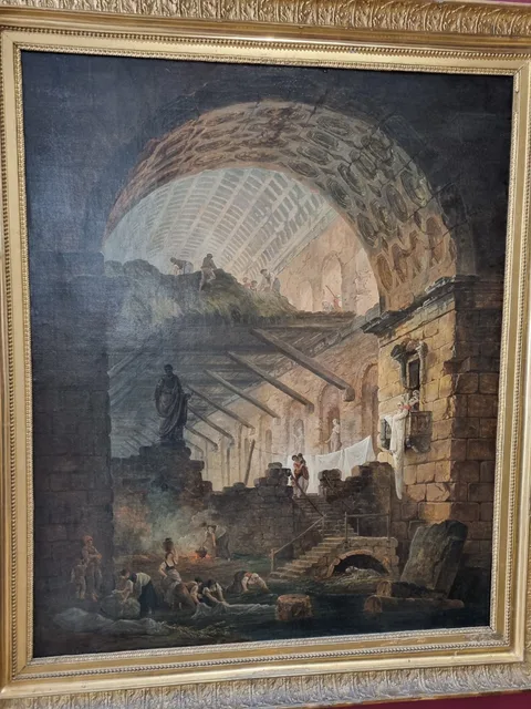 Hubert Robert, antique ruins with working women