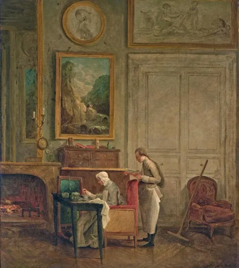 Hubert Robert, Madame Geoffrin having brekfast