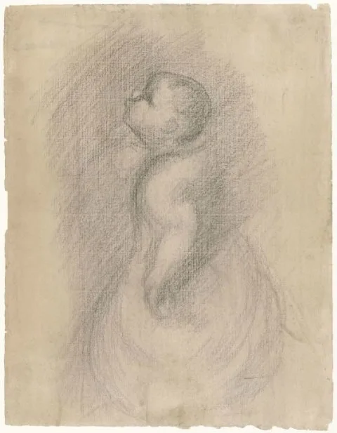Eugène Carrière, Baby, van opzij gezien